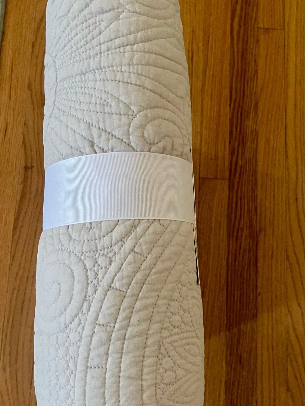 Cream Beige/Khaki Medallion Cotton Quilt two piece set